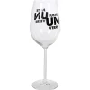 Verre à vin XL sur pied transparent inscription Juste un verre 75 cl