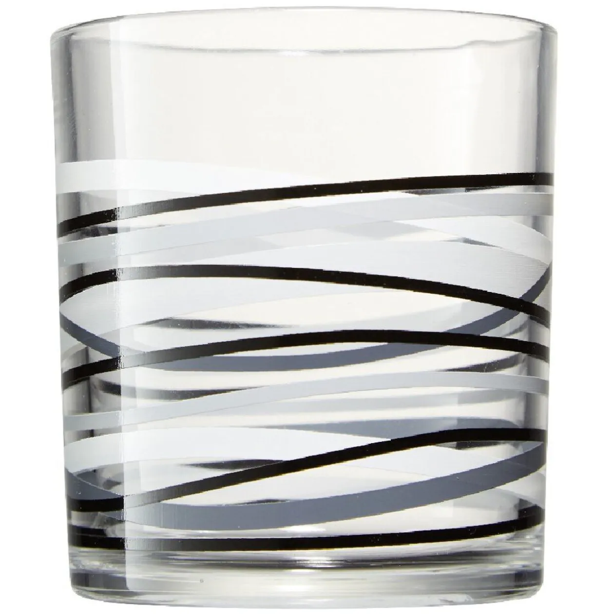Verre bas motif rayure graphique 25 cl x 6