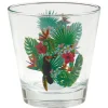 Verre bas style tropical motif toucan 25cl