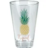 Verre bas style tropical motif ananas 31cl