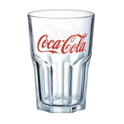 Verre Coca-Cola transparent et rouge 40 cl