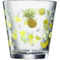 Verre conique bas motif exotique 25,5 cl x3