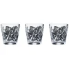 Verre conique bas motif feuillage 25,5 cl x3