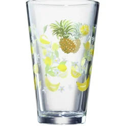Verre conique haut motif exotique 32,5 cl x3