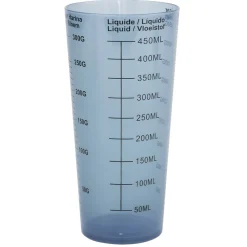 Verre doseur en plastique bleu