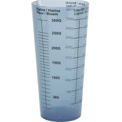 Verre doseur en plastique bleu