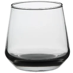 Verre gobelet transparent anthracite x4