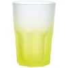 Verre haut effet givré jaune fluo 40 cl - Frozen