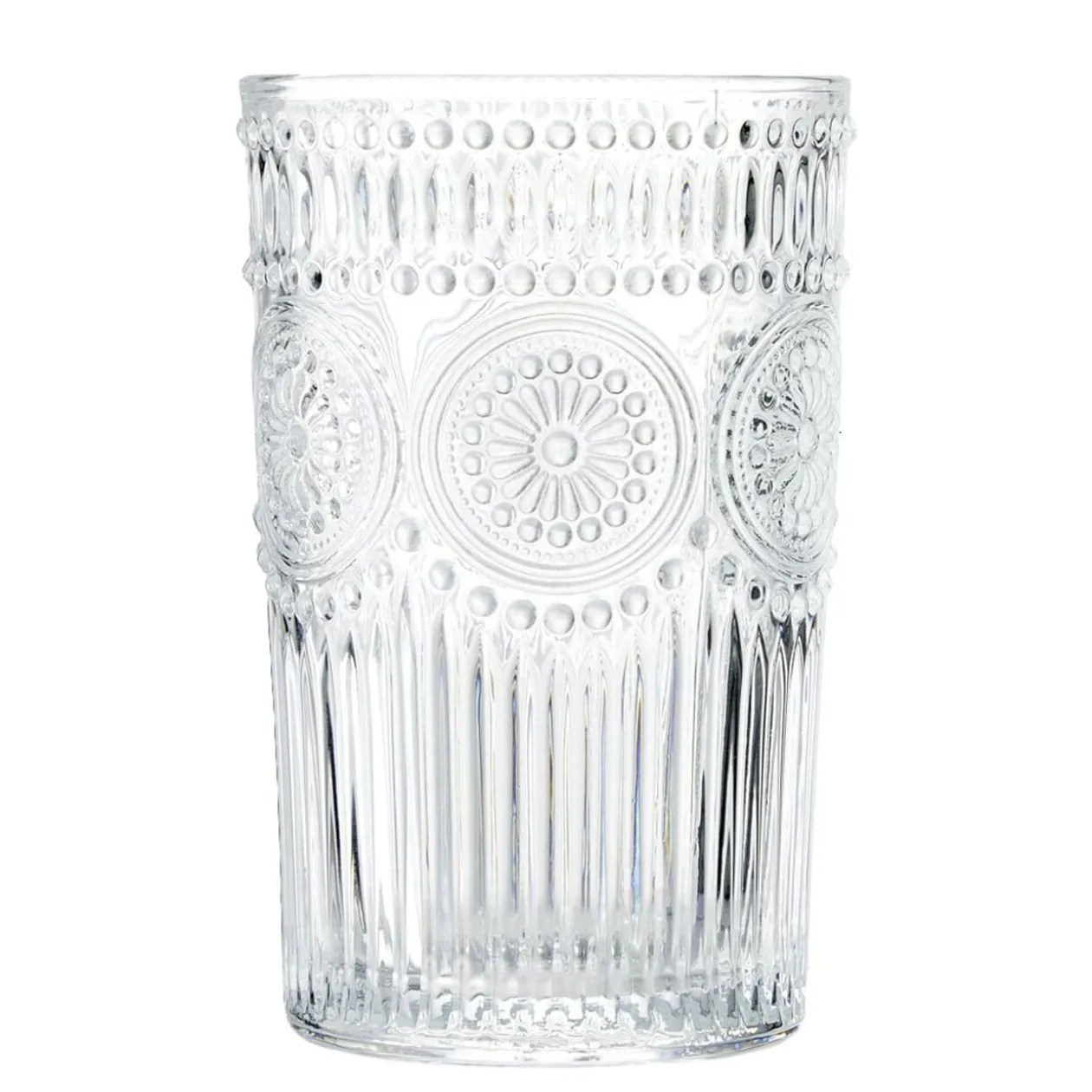 Verre haut motif baroque 350ml H17cm