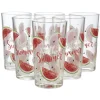 Verre haut pastèque Hello Summer x 6