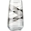 Verre haut transparent motif graphisme ligne noire 48 cl