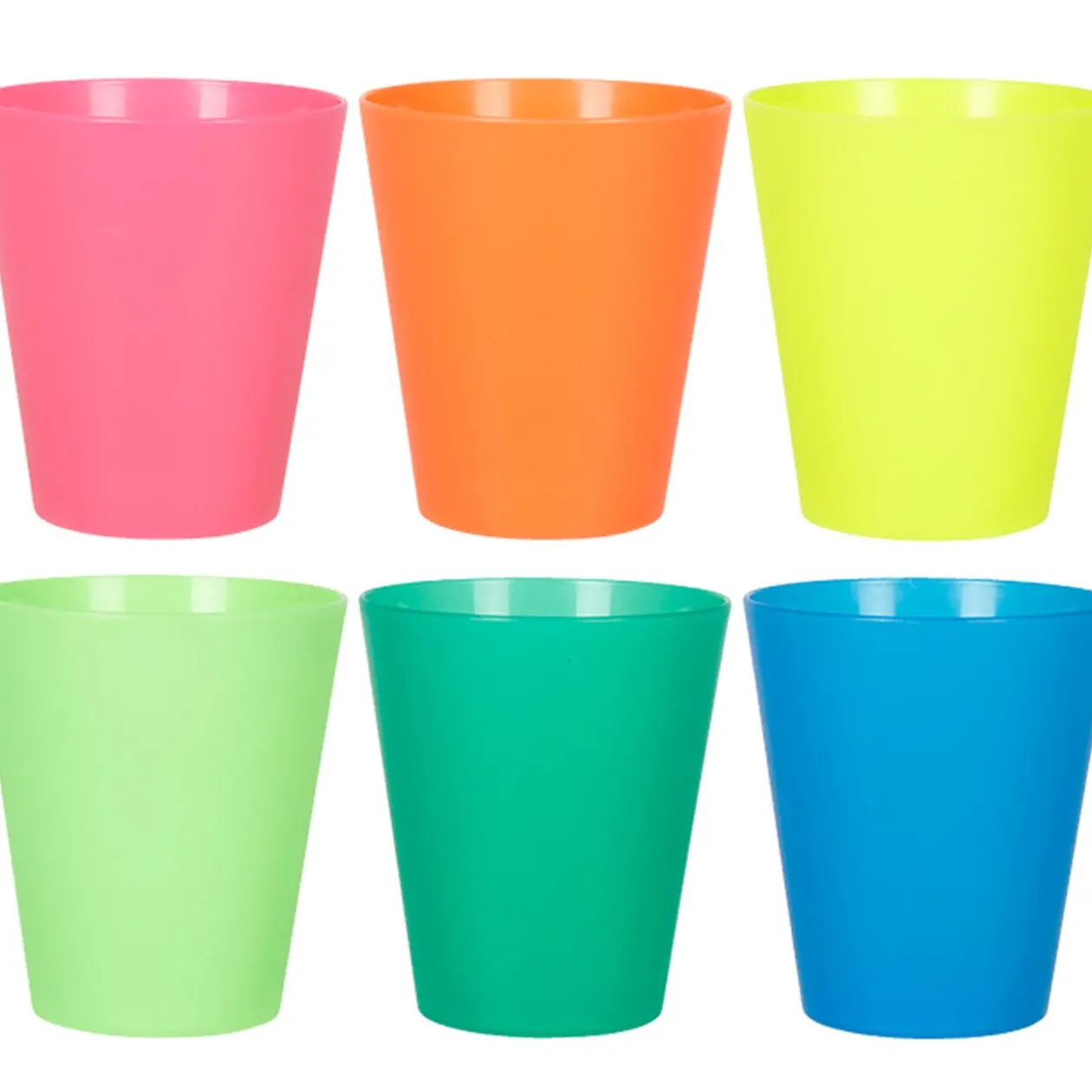 Verre multicolore x6