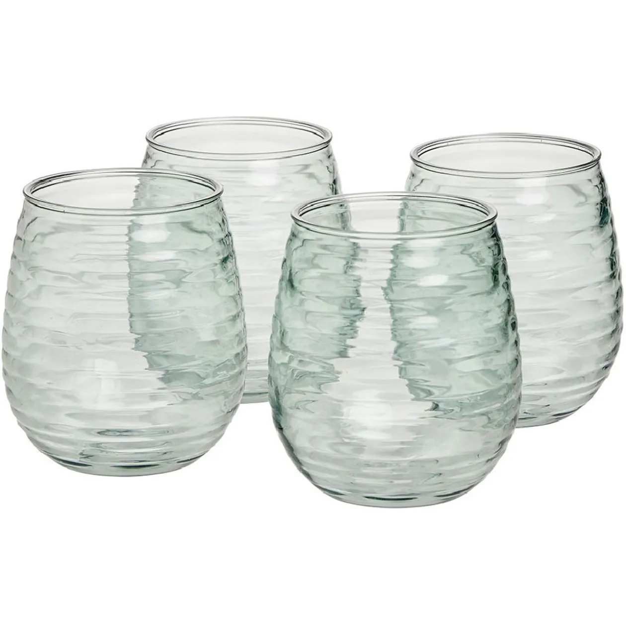 Verre plastique transparent Ø9xH11cm x4