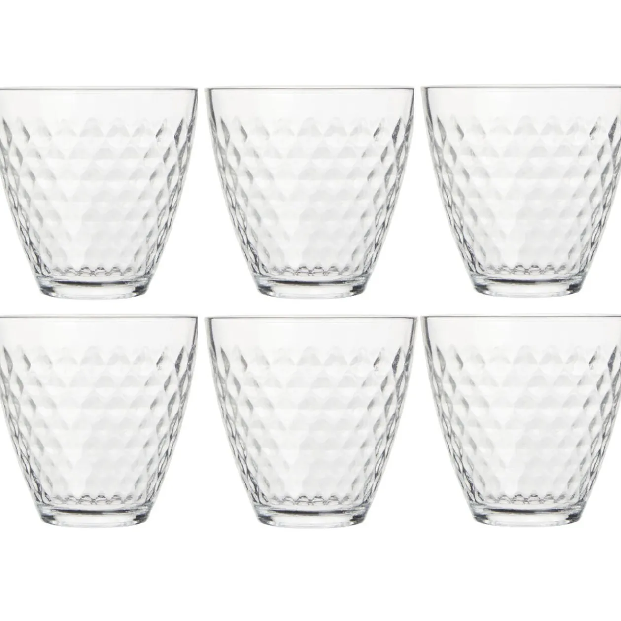 Verre transparent design point relief 25 cl x12