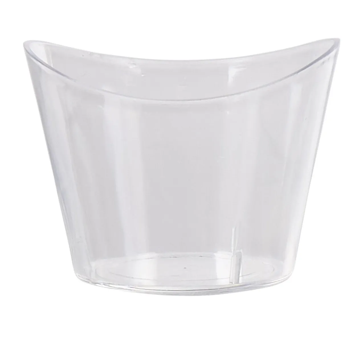 Verrine ovale en plastique réutilisable x10
