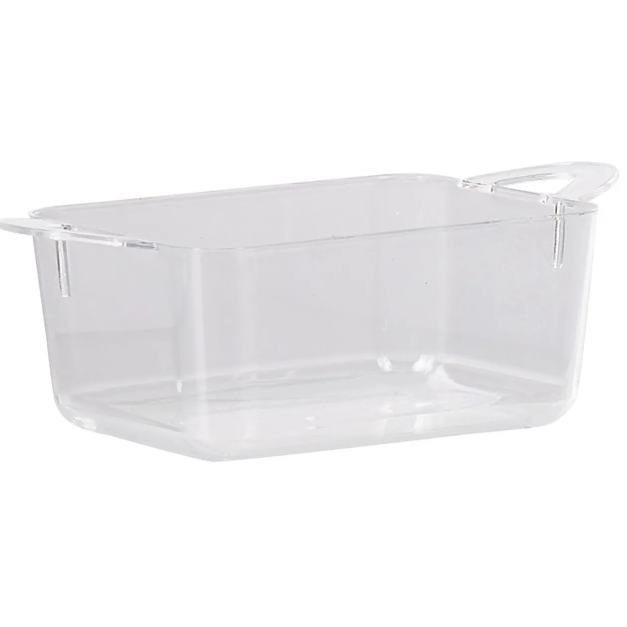 Verrine rectangulaire en plastique réutilisable x10