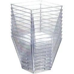 Verrine x50 + mini-cuillère x50 réutilisable transparent