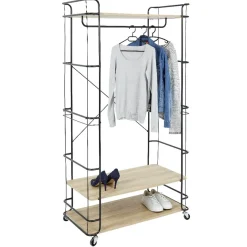 Vestiaire portant range chaussures noir et beige