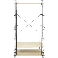 Vestiaire portant range chaussures noir et beige