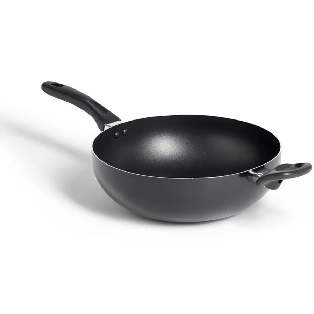 Wok tous feux sauf induction aluminium noir Ø28cm
